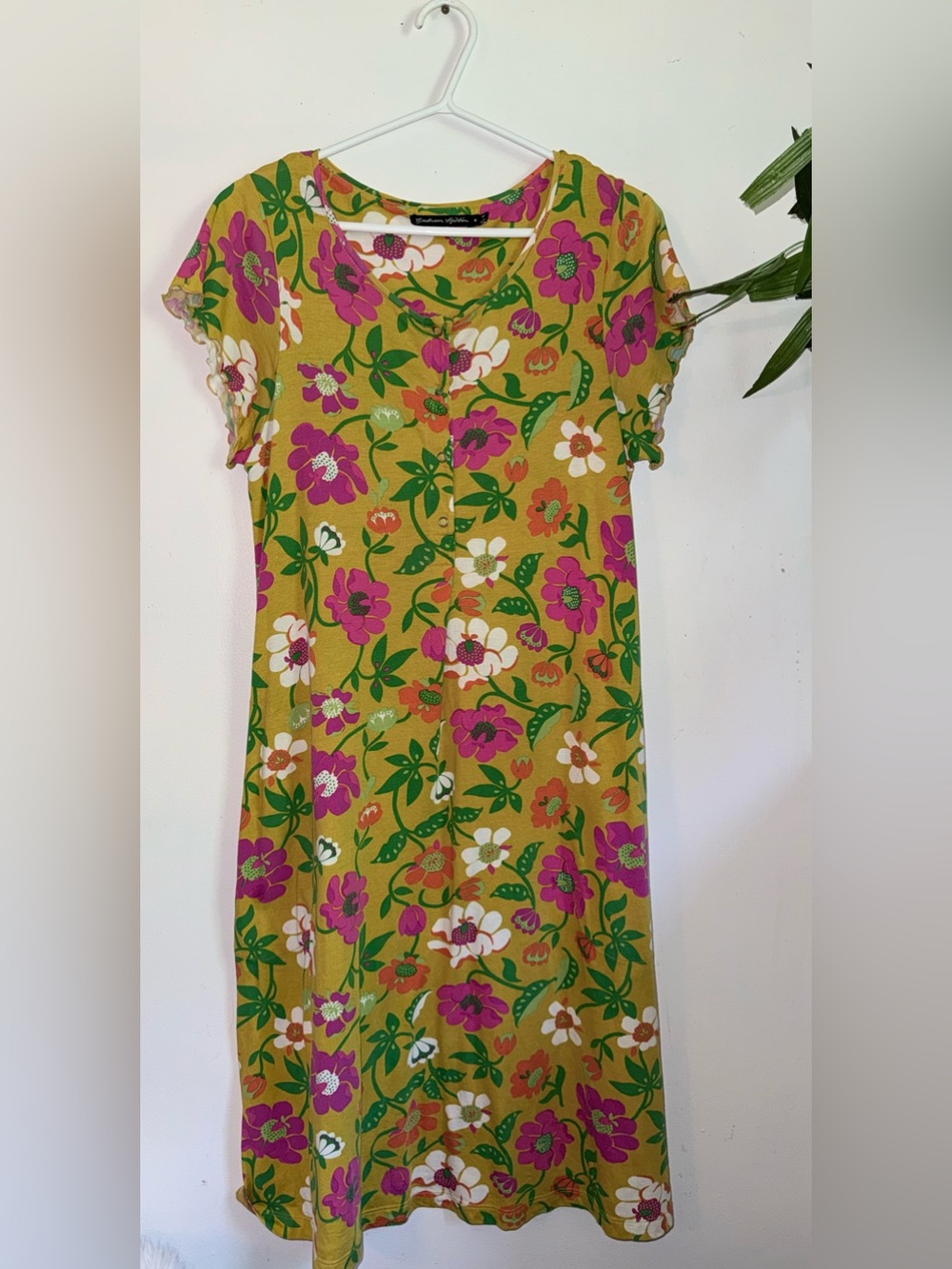 Gudrun Sjoden Jersey Floral Dress Tunic Size M